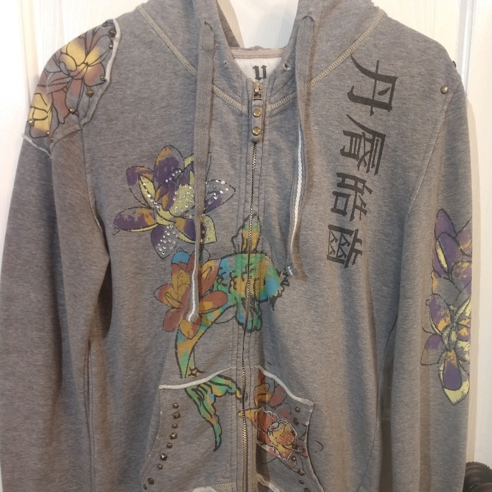 Yag couture Sweatshirt Zip Hoodie Jacket Med